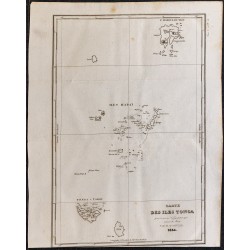 1835 - Carte des îles Tonga 