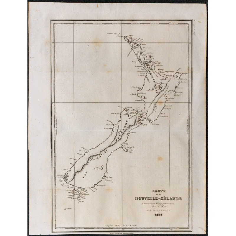 1835 - Carte de la Nouvelle-Zélande 