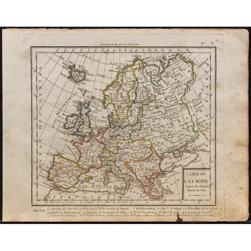 1823 - Carte de l'Europe 