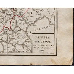 1823 - Carte Russie d'Europe, partie méridionale 