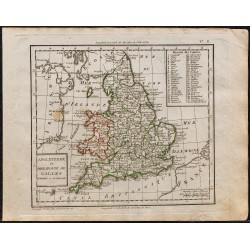 1823 - Carte Angleterre et Principauté de Galles 