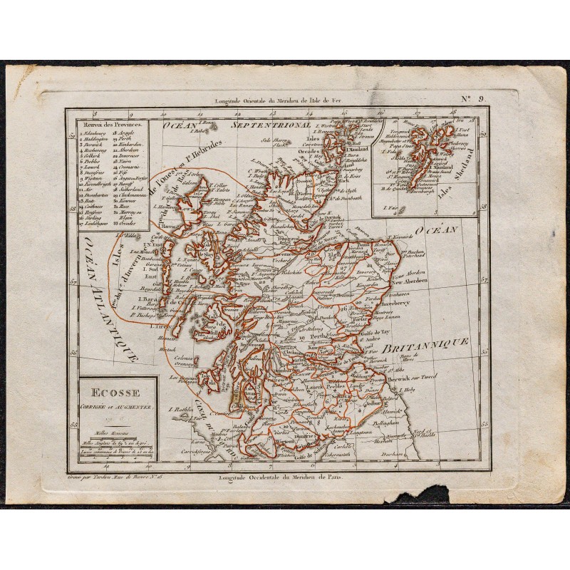 1823 - Carte d'Écosse 
