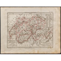1823 - Carte de la République helvétique (Suisse) 