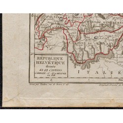 1823 - Carte de la République helvétique (Suisse) 