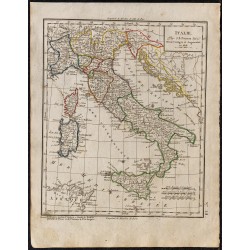 1823 - Carte de l'Italie 