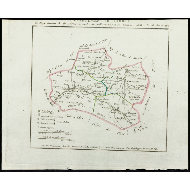 Gravure de 1802 - Département du Loiret - 1