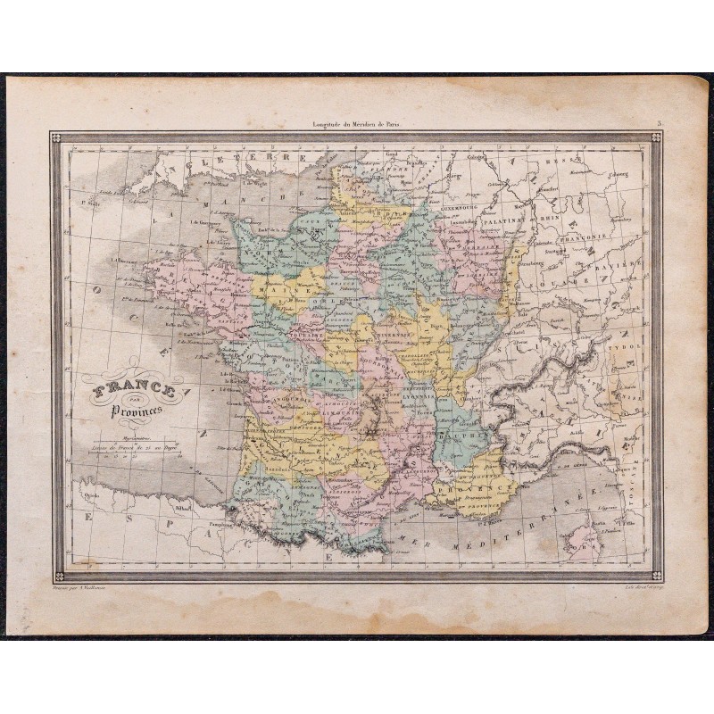 1860 - Carte de la France (provinces) 