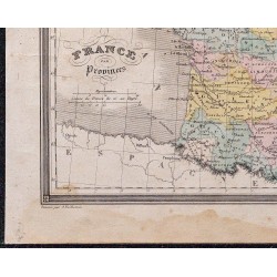 1860 - Carte de la France (provinces) 