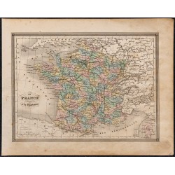 1860 - Carte de la France (départements) 