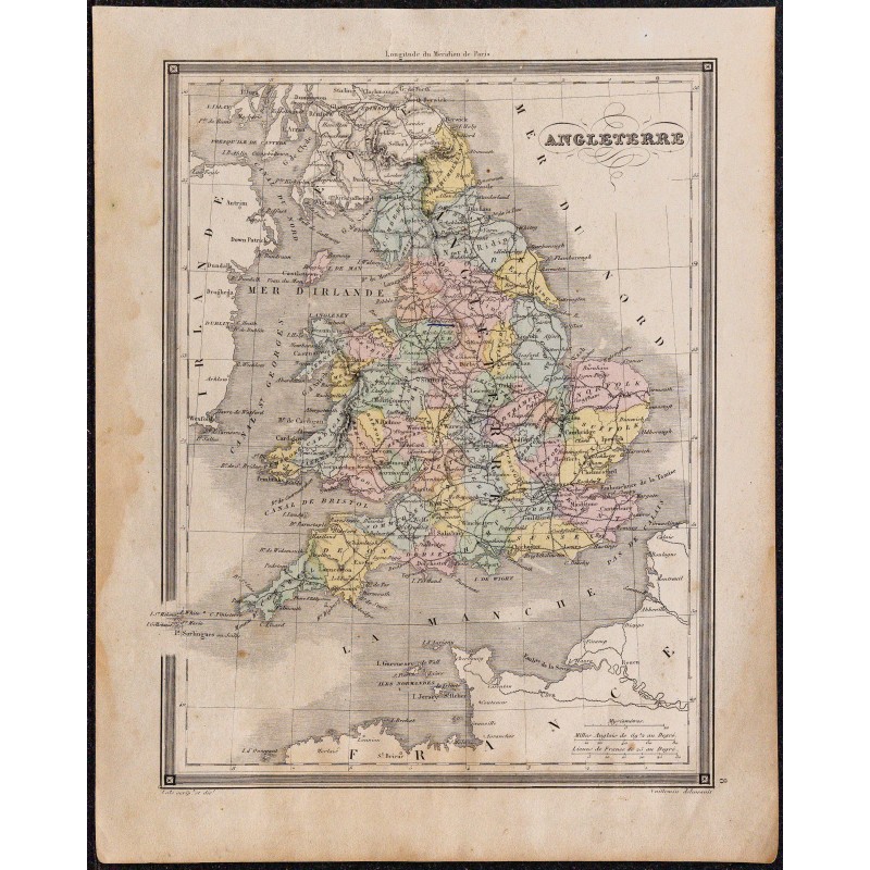 1860 - Carte de l’Angleterre 
