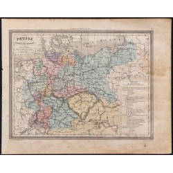 1860 - Carte de la Prusse et de la confédération germanique 