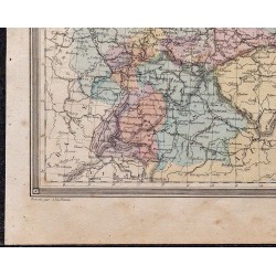 1860 - Carte de la Prusse et de la confédération germanique 