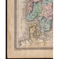 1860 - Carte de la Suède et de la Norvège 