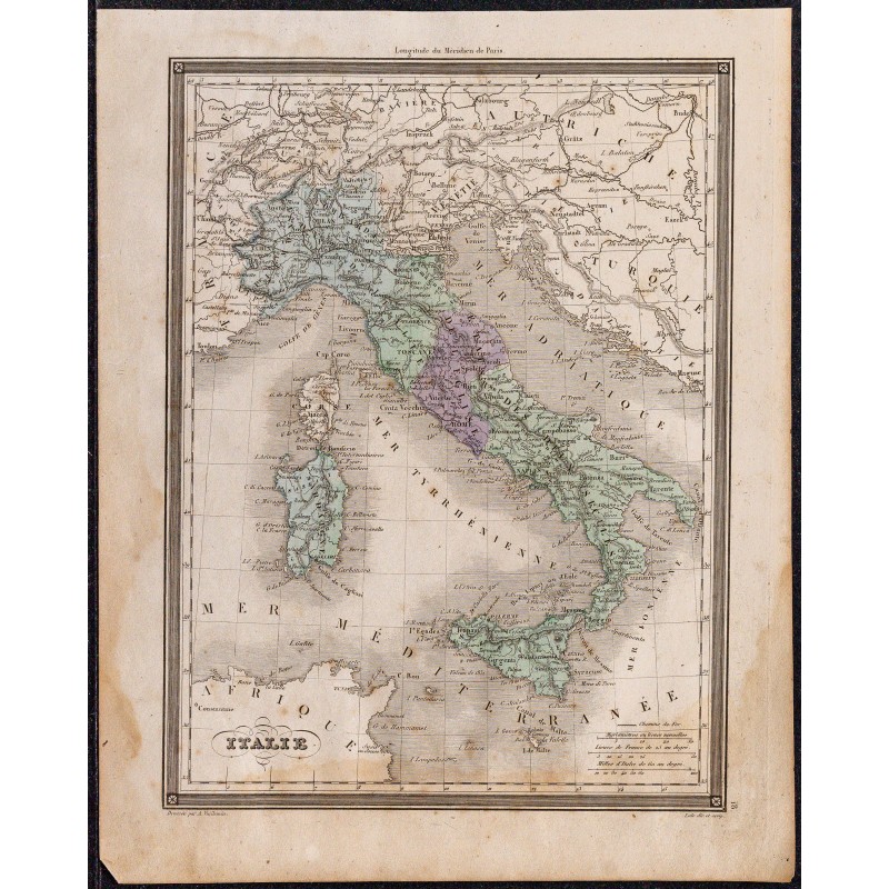 1860 - Carte de l’Italie 