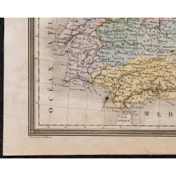 1860 - Carte de l’Espagne & Portugal 
