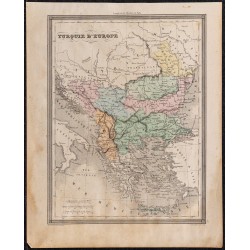 1860 - Carte de la Turquie d’Europe (Balkans) 