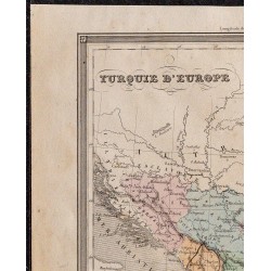 1860 - Carte de la Turquie d’Europe (Balkans) 