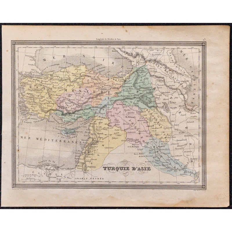 1860 - Carte de la Turquie 
