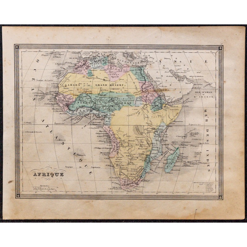 1860 - Carte de l’Afrique 