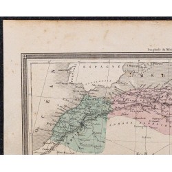 1860 - Carte du Maghreb & Algérie 