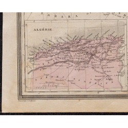 1860 - Carte du Maghreb & Algérie 