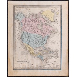 1860 - Carte de l’Amérique du nord 