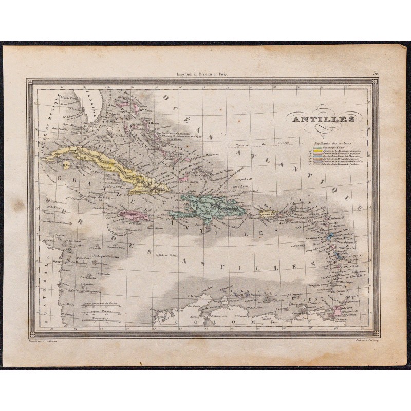 1860 - Carte des Antilles 