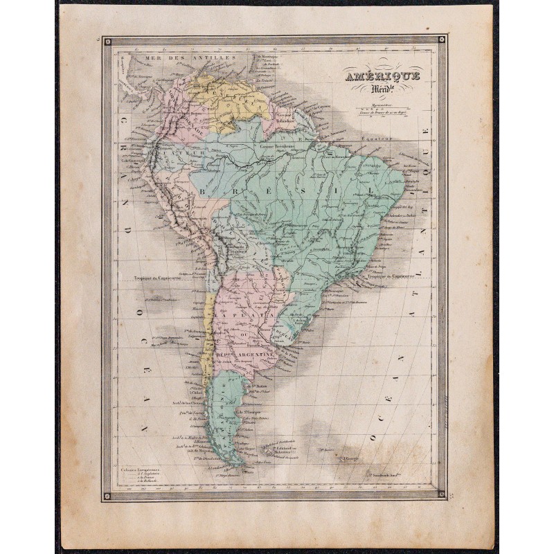 1860 - Carte de l’Amérique du sud 