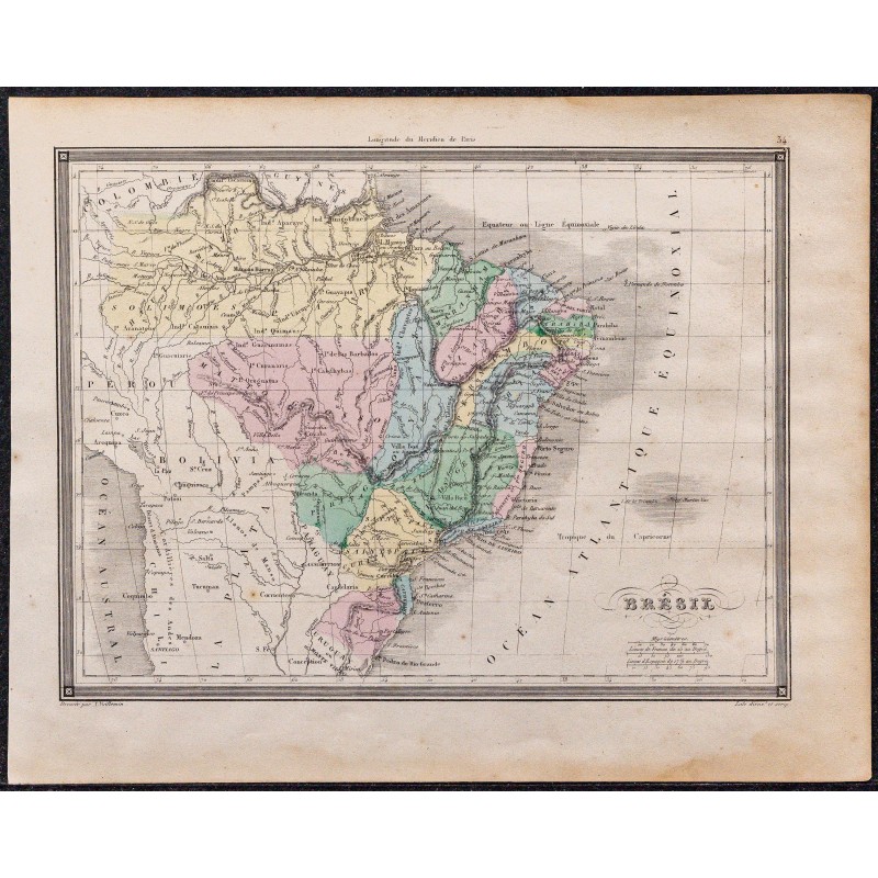 1860 - Carte du Brésil 