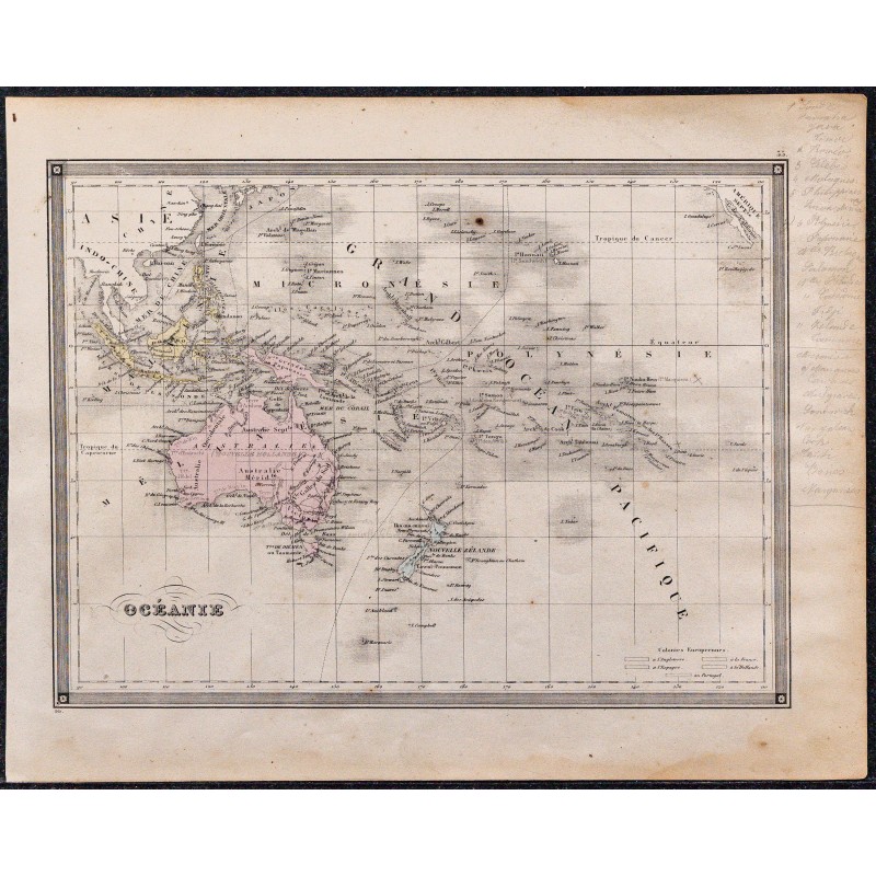 1860 - Carte de l’Océanie 