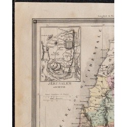 1860 - Carte de la Palestine & Jérusalem 