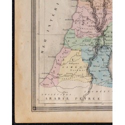 1860 - Carte de la Palestine & Jérusalem 