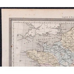 1860 - Carte de la Gaule divisée en provinces romaines 