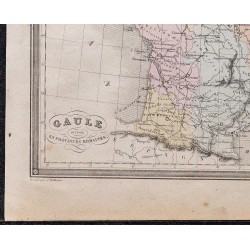 1860 - Carte de la Gaule divisée en provinces romaines 