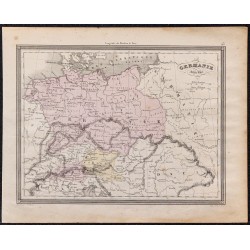 1860 - Carte de la Germanie ancienne 
