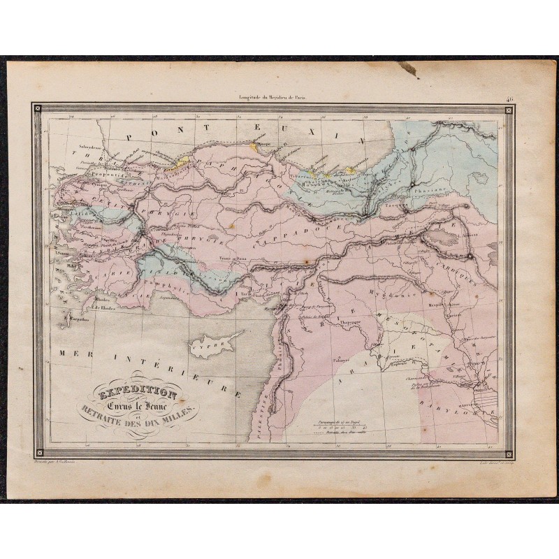 1860 - Carte de l’expédition de Cyrus le Jeune 