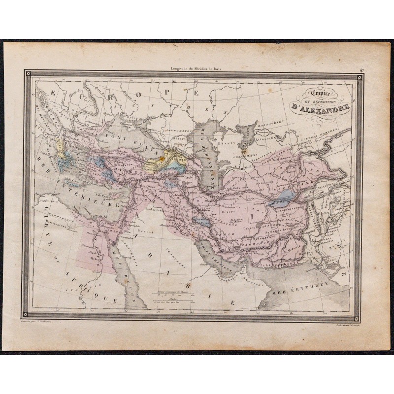 1860 - Carte de l’empire et des expéditions d’Alexandre 
