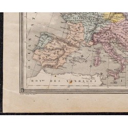 1860 - Carte de l’Europe & invasion des Barbares 