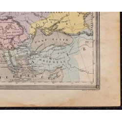 1860 - Carte de l’Europe & invasion des Barbares 