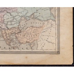 1860 - Carte de l’Europe & Empires d’Occident et d’Orient 
