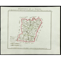Gravure de 1802 - Département de la Mayenne - 1