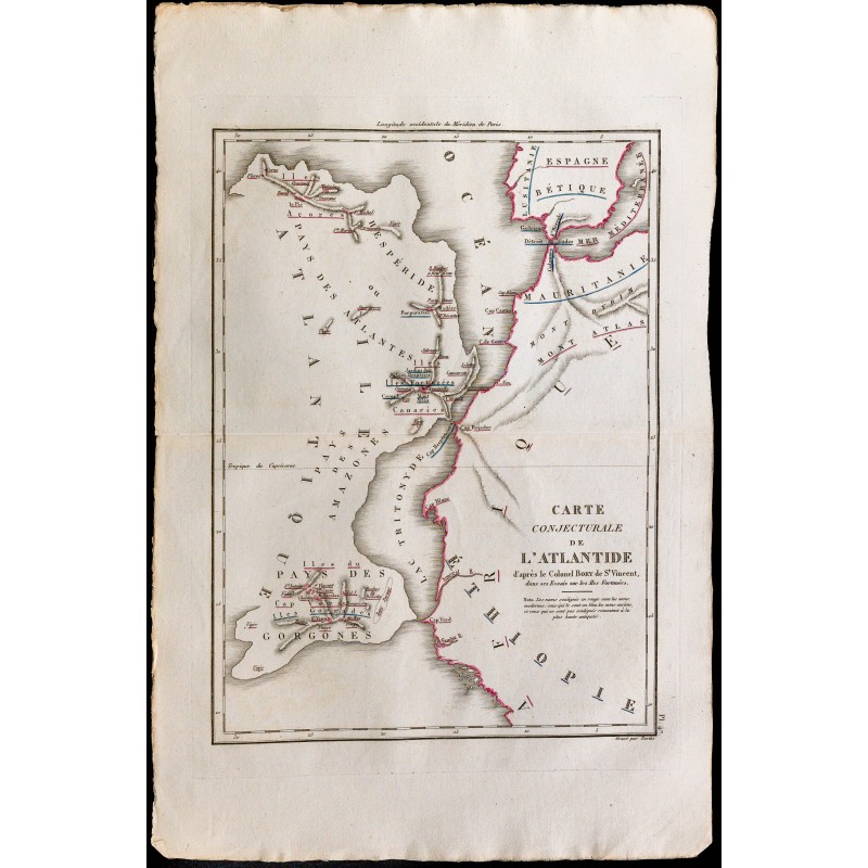 1827 - Carte de l'Atlantide 