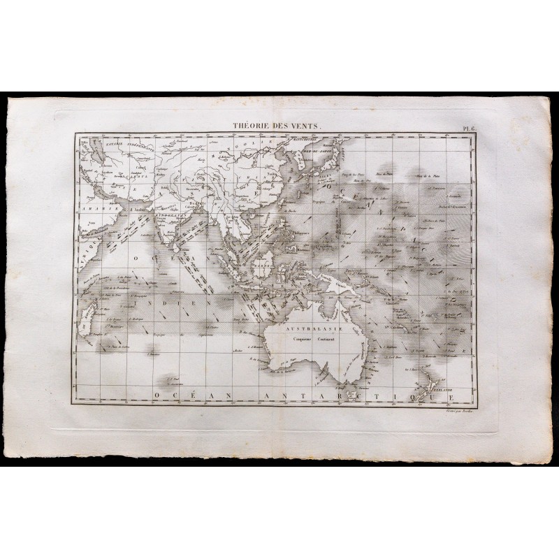 1827 - Carte des vents de l’Océanie 