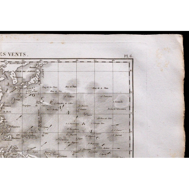 1827 - Carte des vents de l’Océanie
