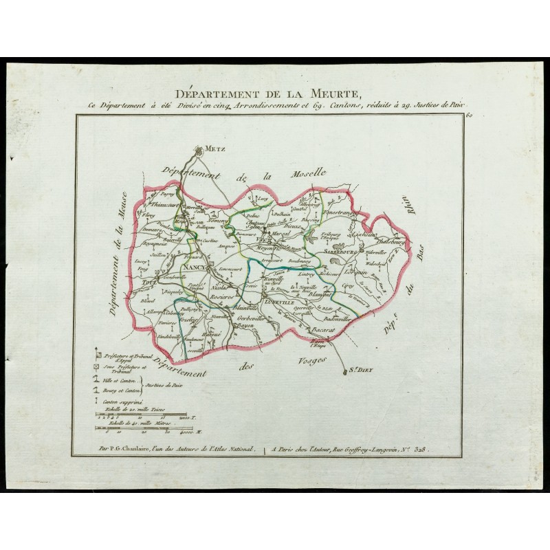 Gravure de 1802 - Département de la meurte - 1