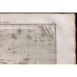 1827 - Carte des vents de l'océan Pacifique 