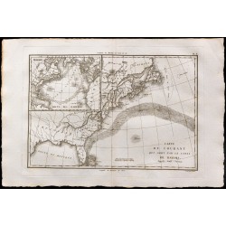 1827 - Carte ancienne du Gulf Stream 