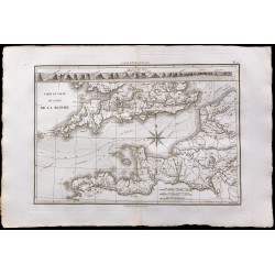1827 - Carte et coupe du canal de la Manche 