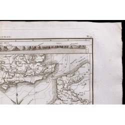 1827 - Carte et coupe du canal de la Manche 