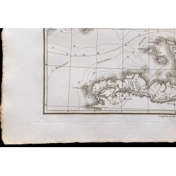1827 - Carte et coupe du canal de la Manche 